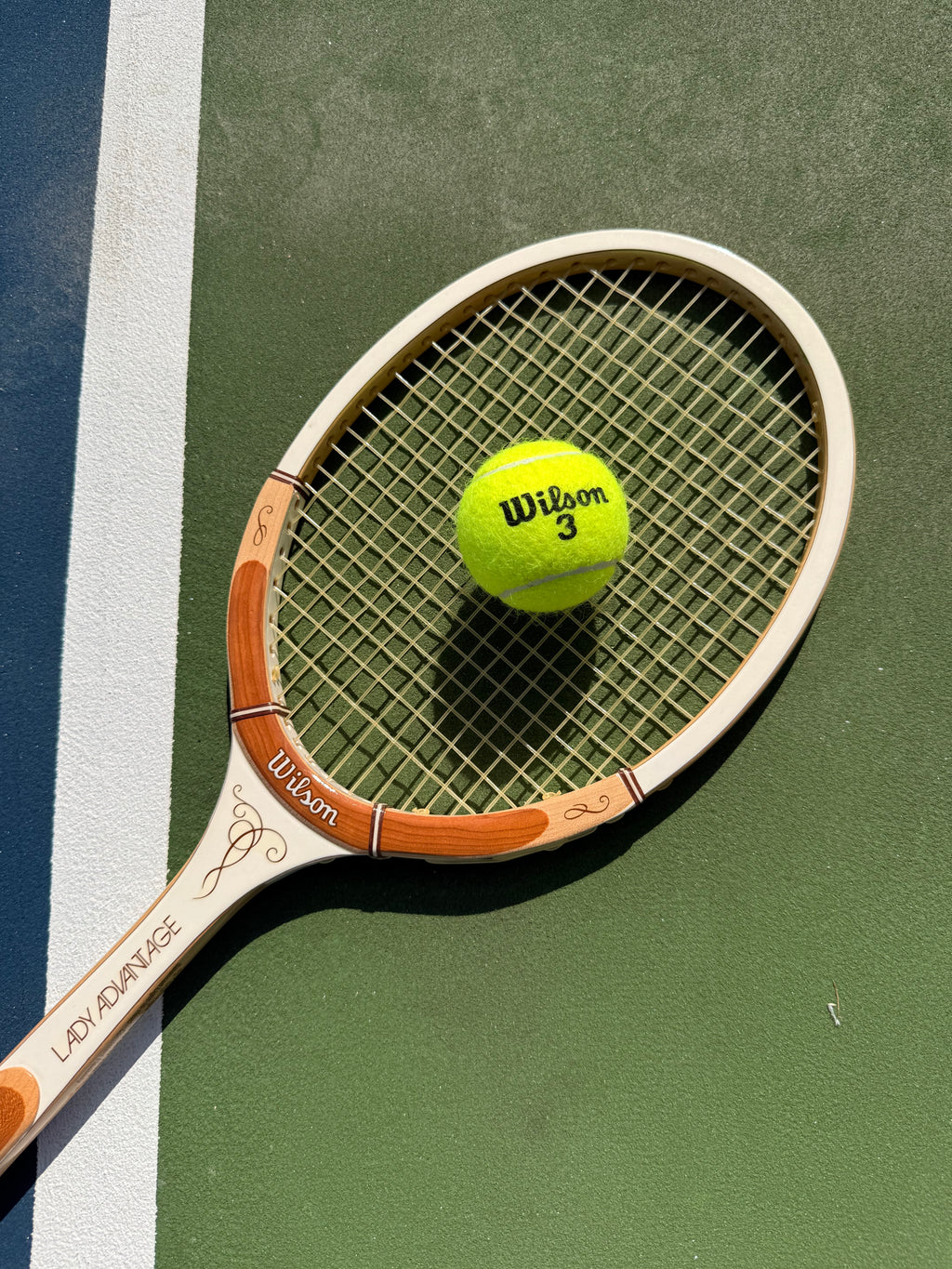 Vintage Wilson Lady Advantage Tennis Racket – Genuine Leather Grip, UK-Made