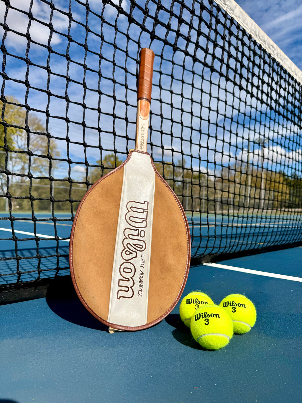 Vintage Wilson Lady Advantage Tennis Racket – Genuine Leather Grip, UK-Made