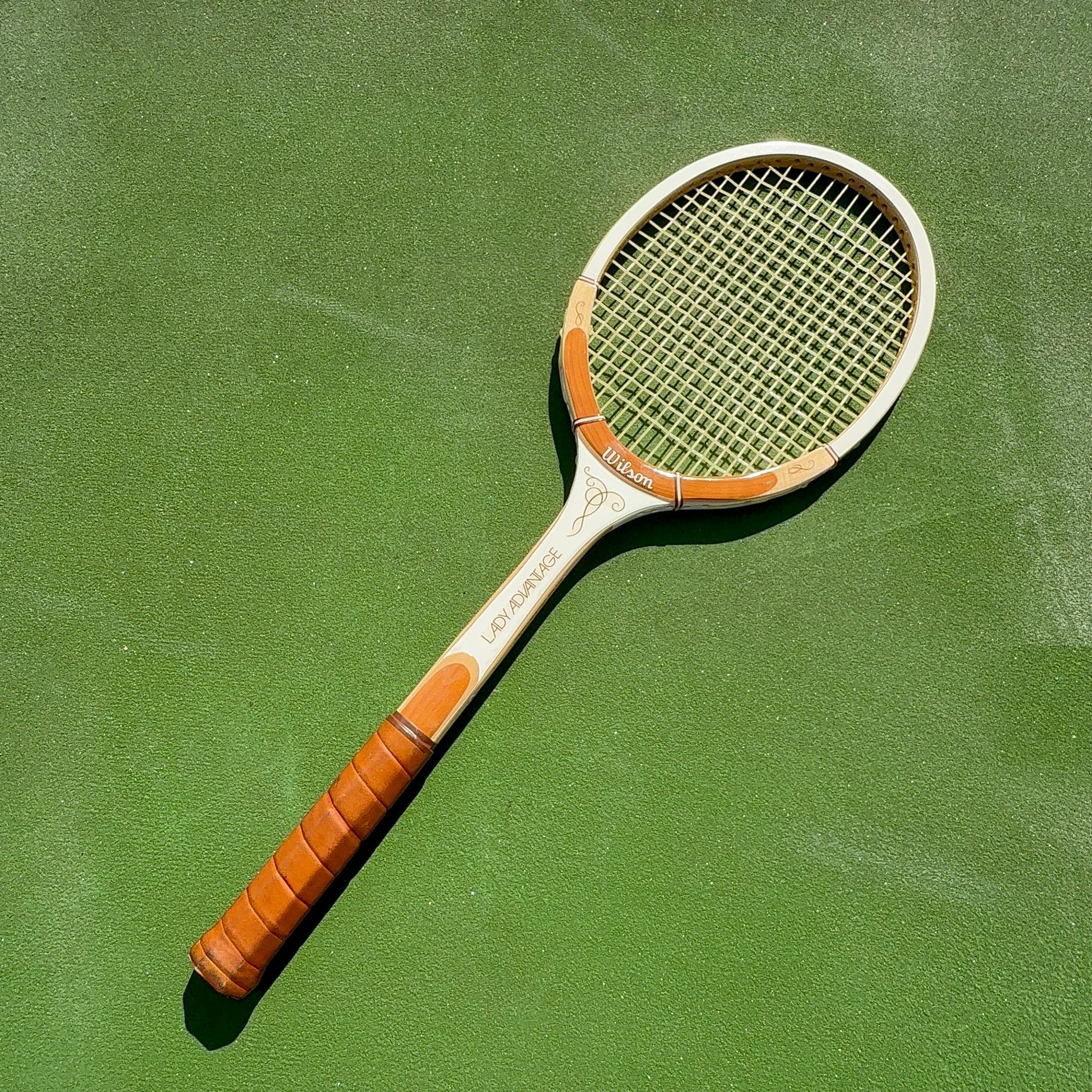 Vintage Wilson Lady Advantage Tennis Racket – Genuine Leather Grip, UK-Made