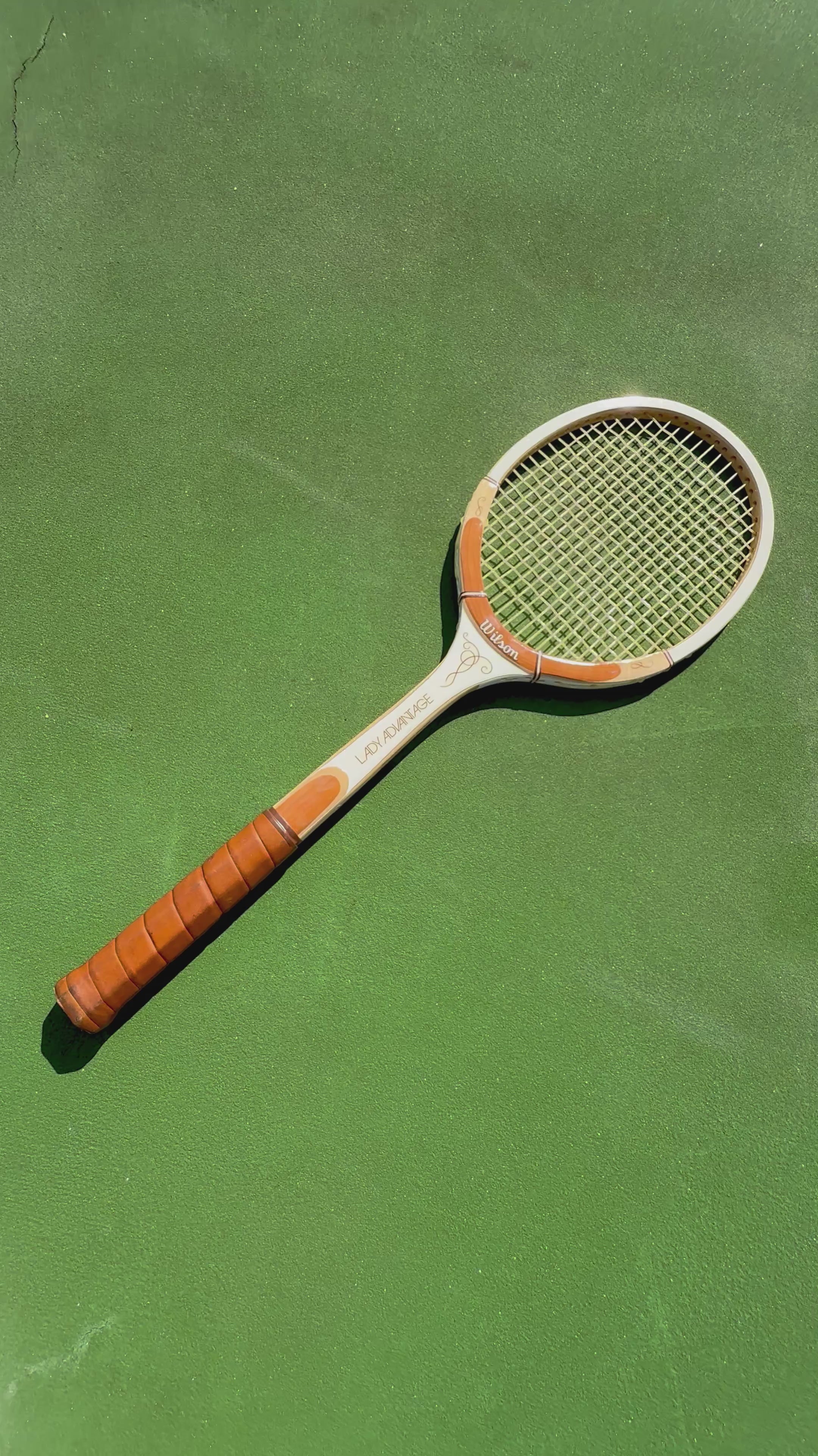 Vintage Wilson Lady Advantage Tennis Racket – Genuine Leather Grip, UK-Made